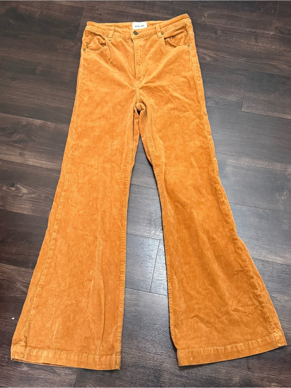 ROLLA'S Eastcoast High-Rise Flare Corduroy Pants in Camel - Picture 2 of 8